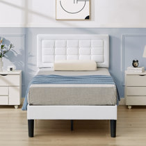 White bed deals frame wayfair